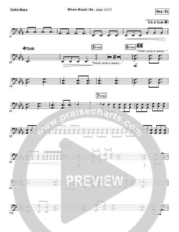 Where Would I Be (Live) Cello/Bass (The Belonging Co / Hope Darst)