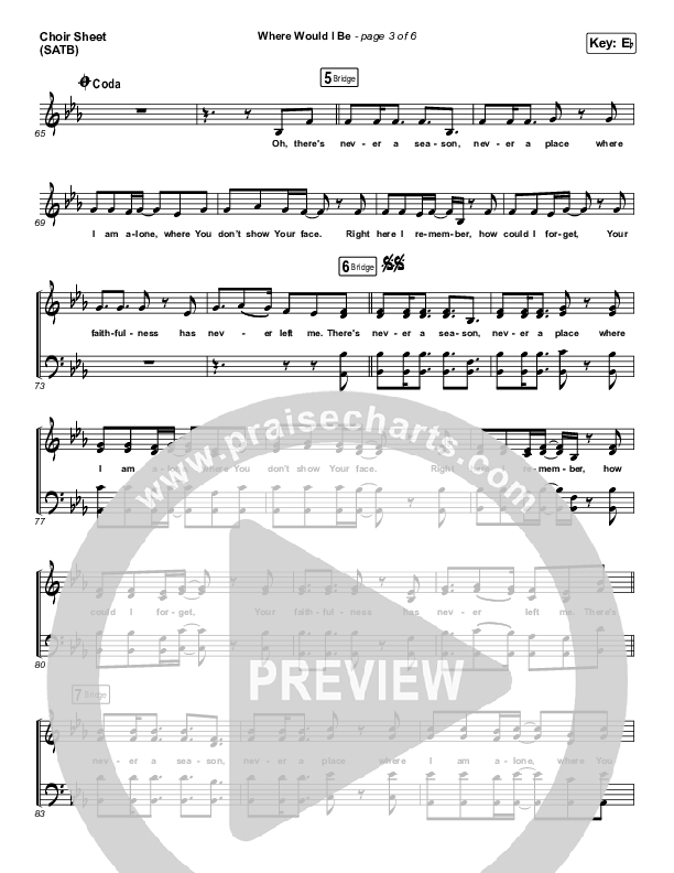 Where Would I Be (Live) Choir Vocals (SATB) (The Belonging Co / Hope Darst)