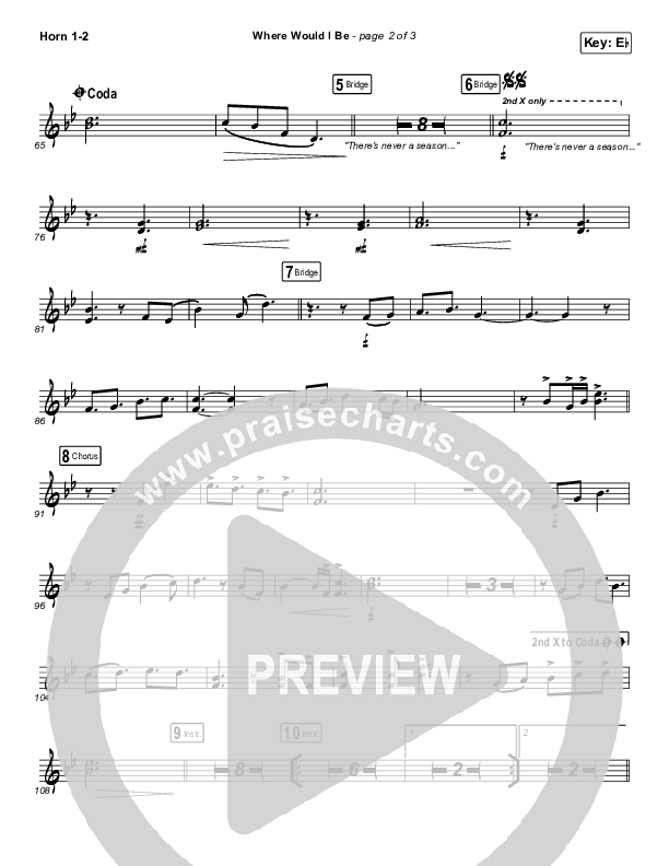 Where Would I Be (Live) French Horn 1/2 (The Belonging Co / Hope Darst)