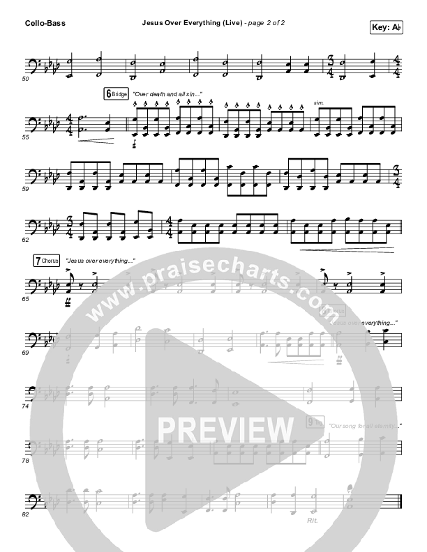 Jesus Over Everything (Live) Cello/Bass (The Belonging Co / Andrew Holt)