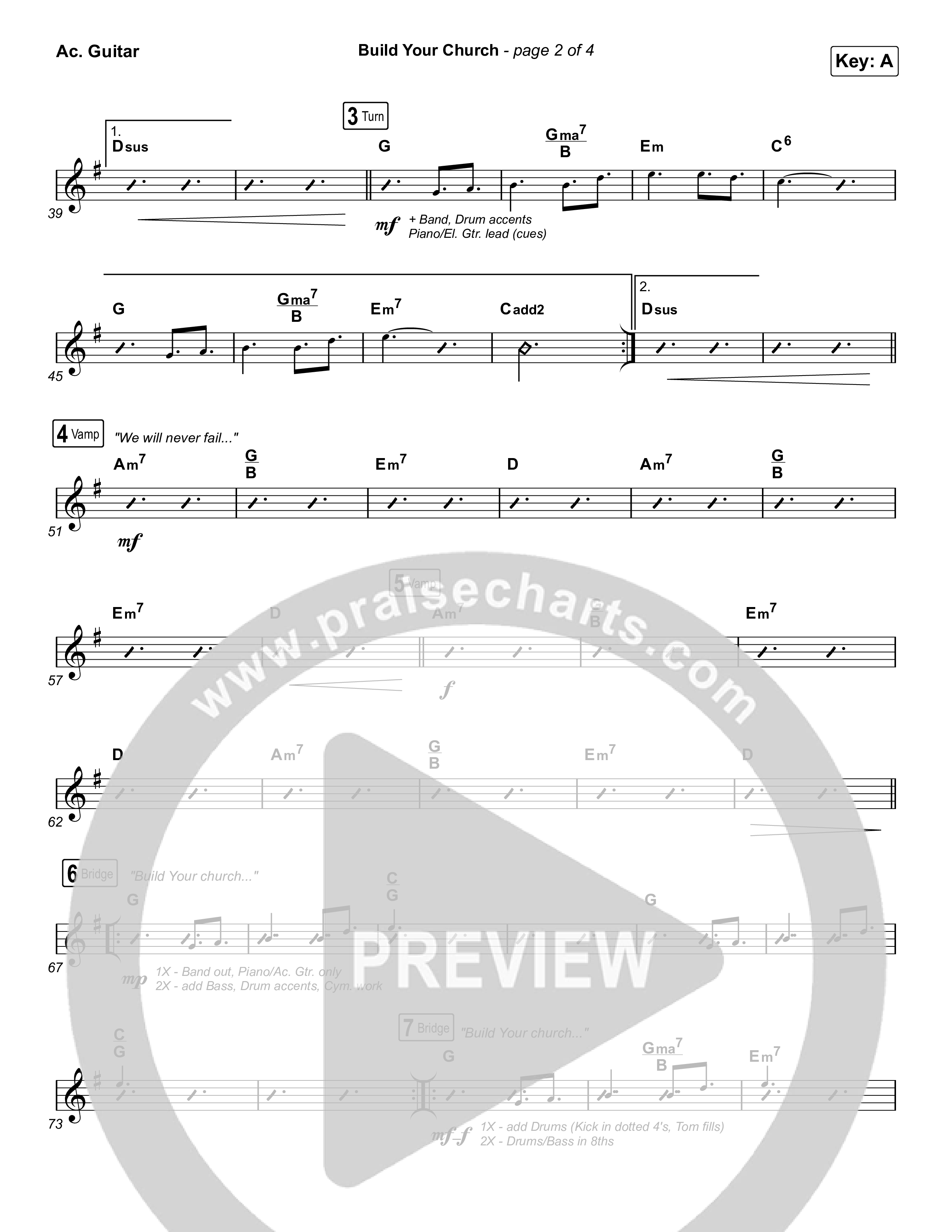 Build Your Church (Choral Anthem SATB) Acoustic Guitar (Maverick City Music / Elevation Worship / Arr. Luke Gambill)