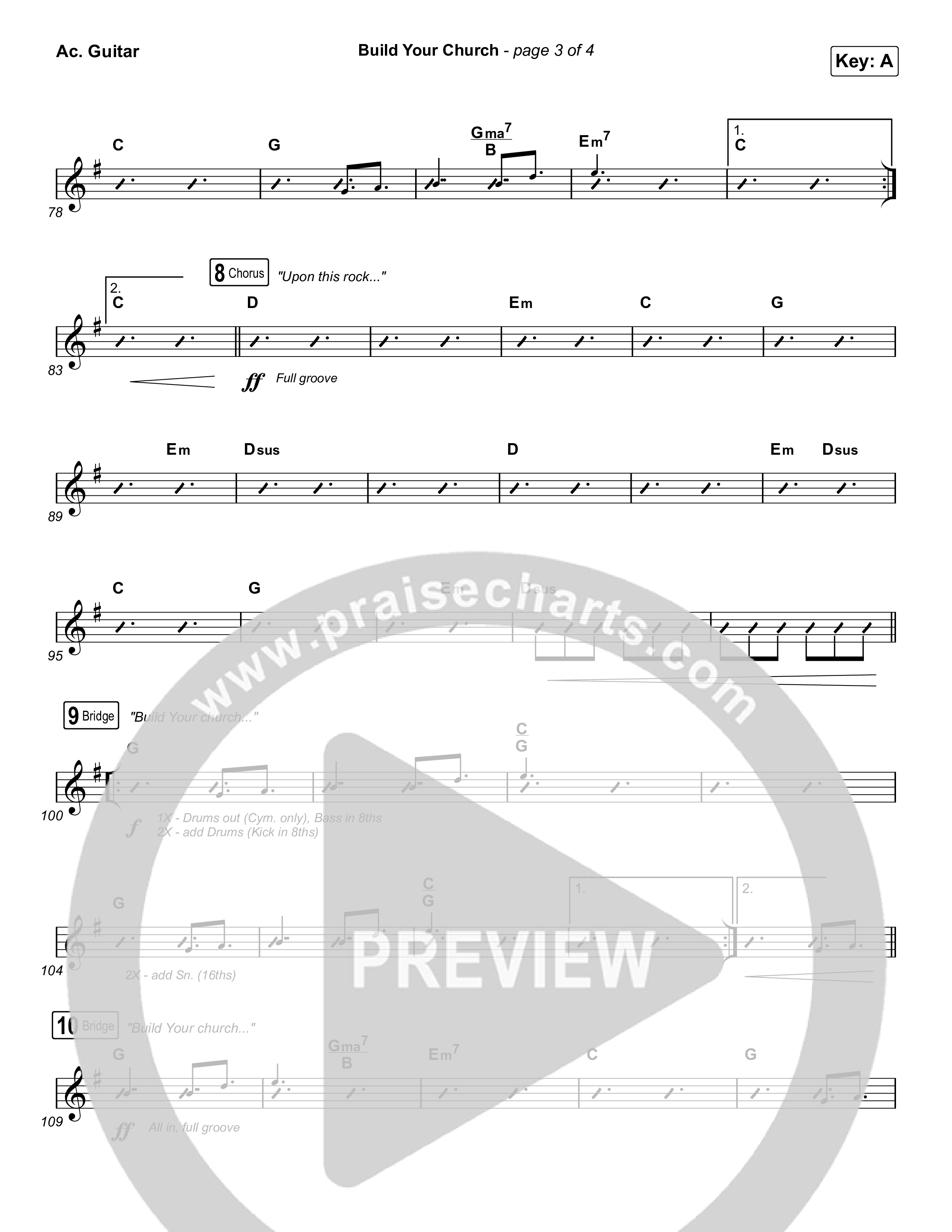 Build Your Church (Choral Anthem SATB) Acoustic Guitar (Maverick City Music / Elevation Worship / Arr. Luke Gambill)