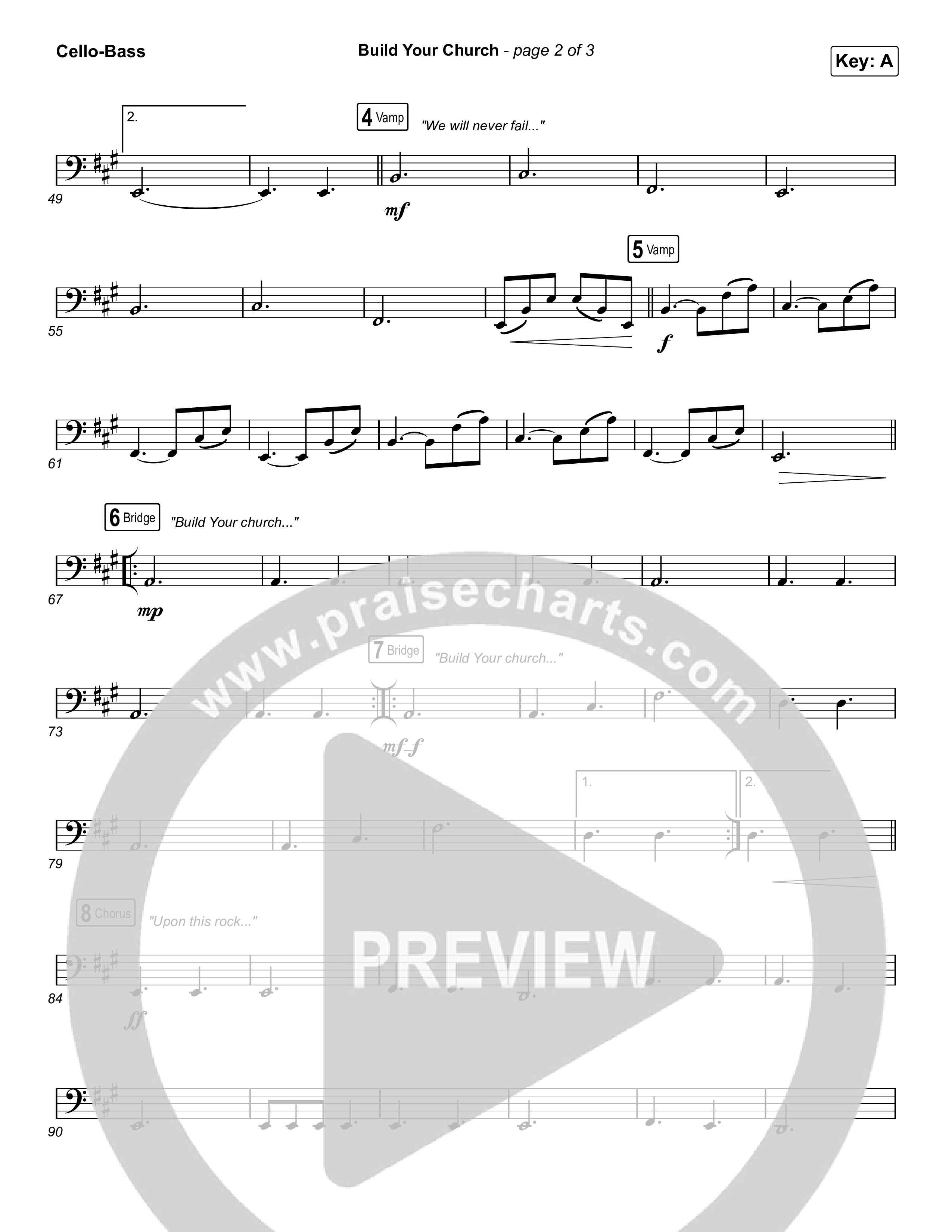 Build Your Church (Choral Anthem SATB) Cello/Bass (Maverick City Music / Elevation Worship / Arr. Luke Gambill)