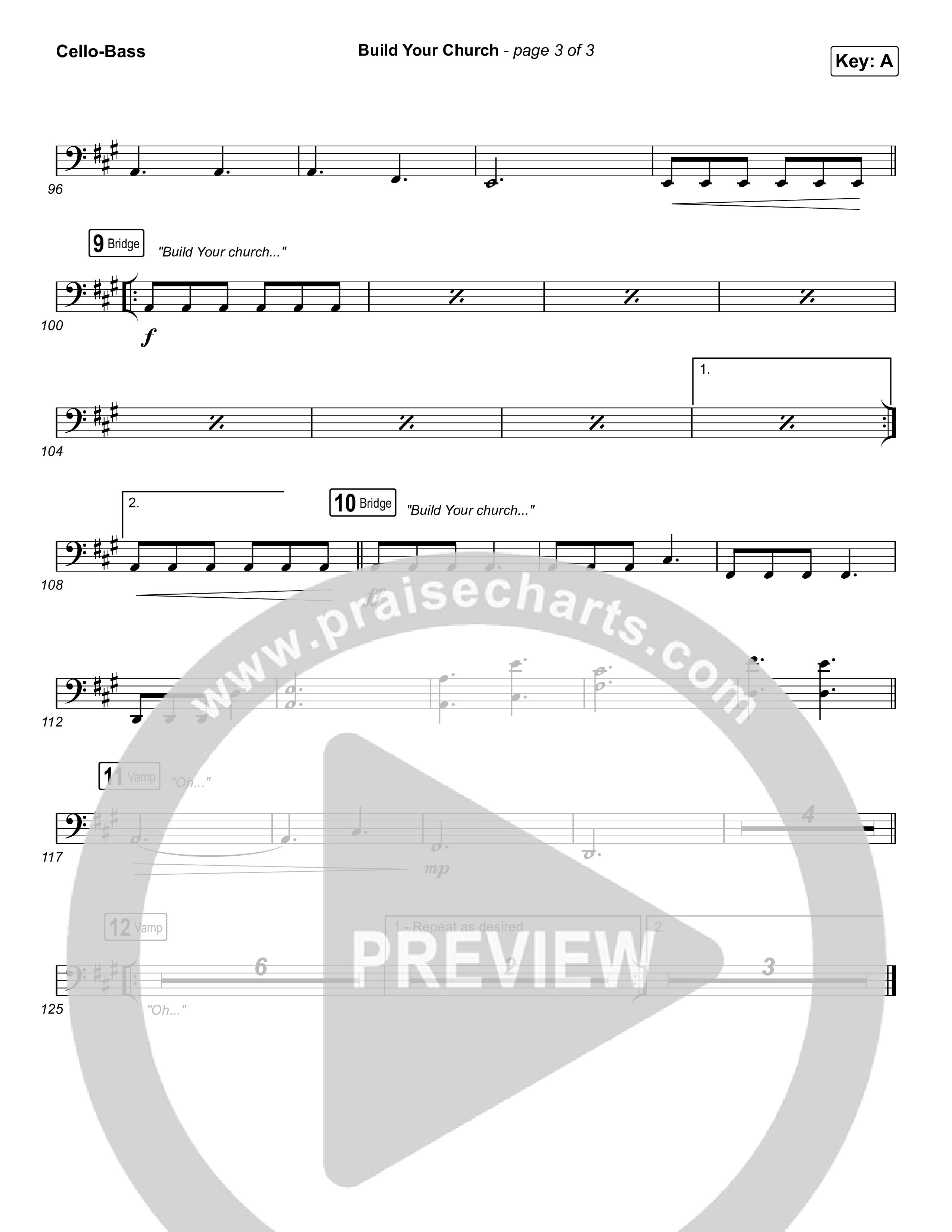 Build Your Church (Choral Anthem SATB) Cello/Bass (Maverick City Music / Elevation Worship / Arr. Luke Gambill)