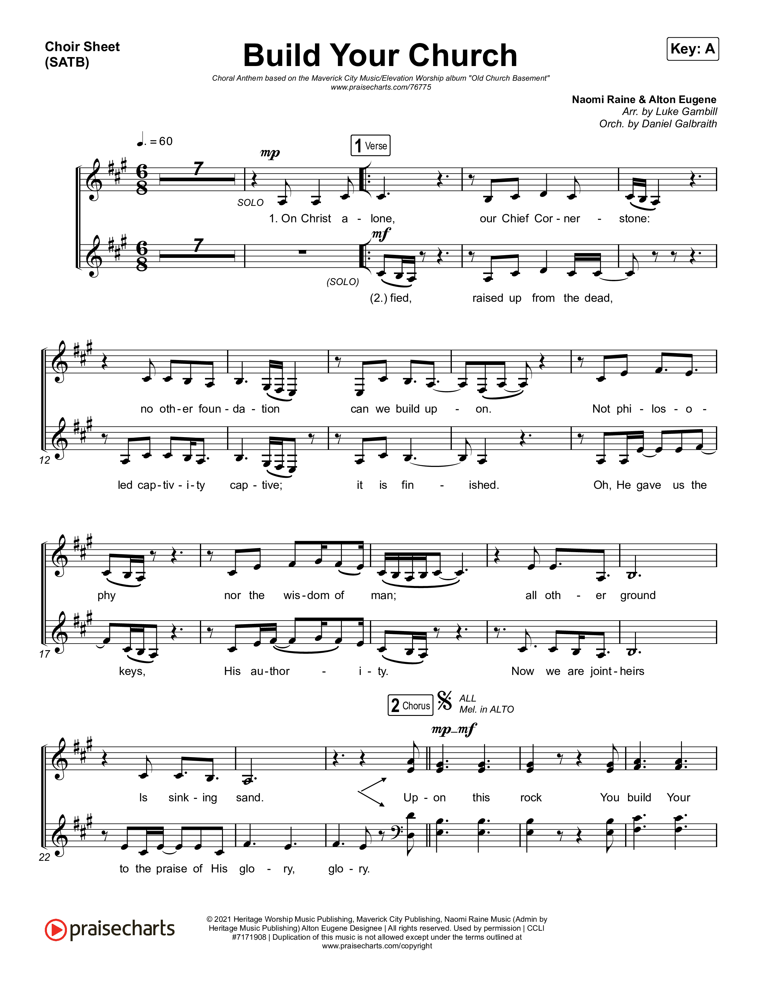 Build Your Church (Choral Anthem SATB) Choir Sheet (SATB) (Maverick City Music / Elevation Worship / Arr. Luke Gambill)
