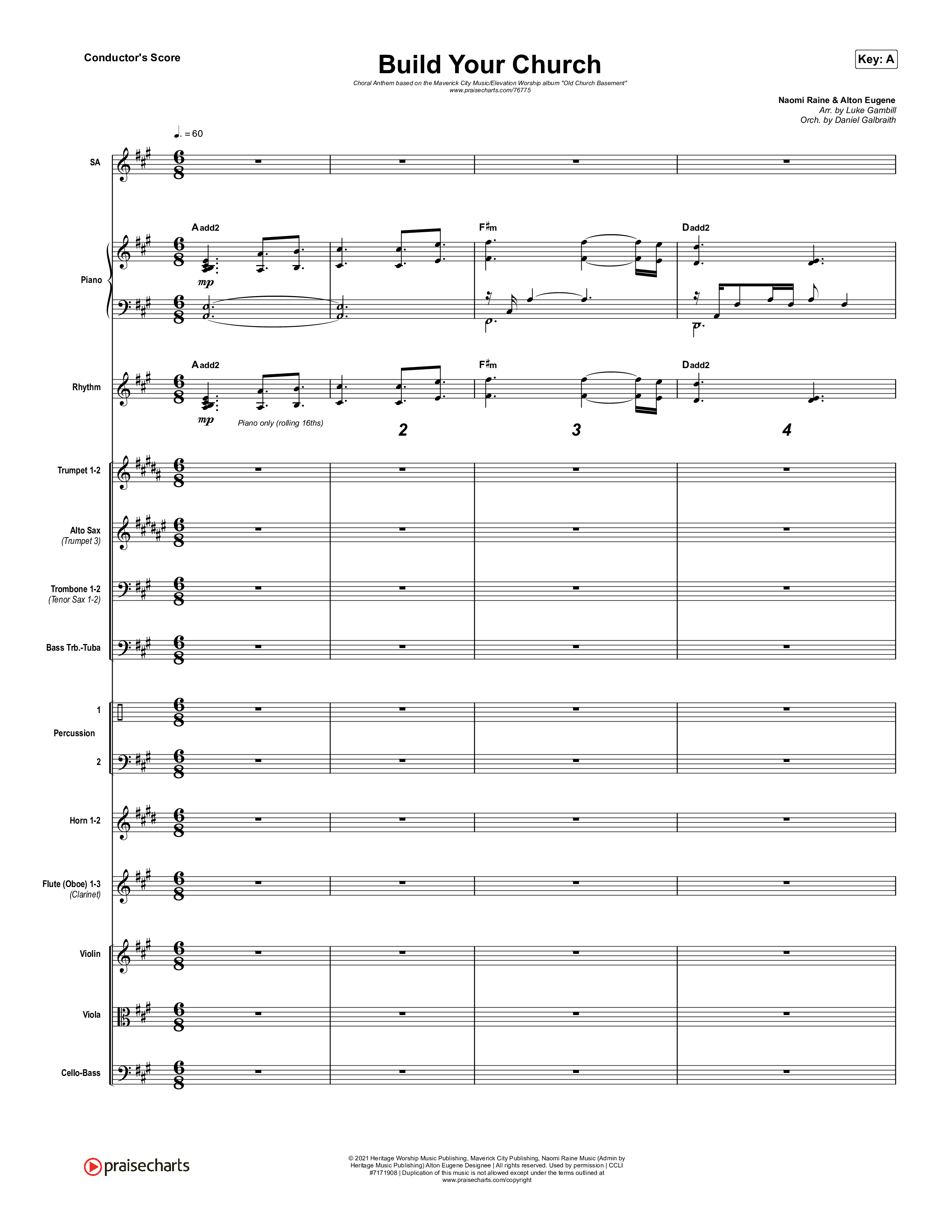 Build Your Church (Choral Anthem SATB) Orchestration (Maverick City Music / Elevation Worship / Arr. Luke Gambill)