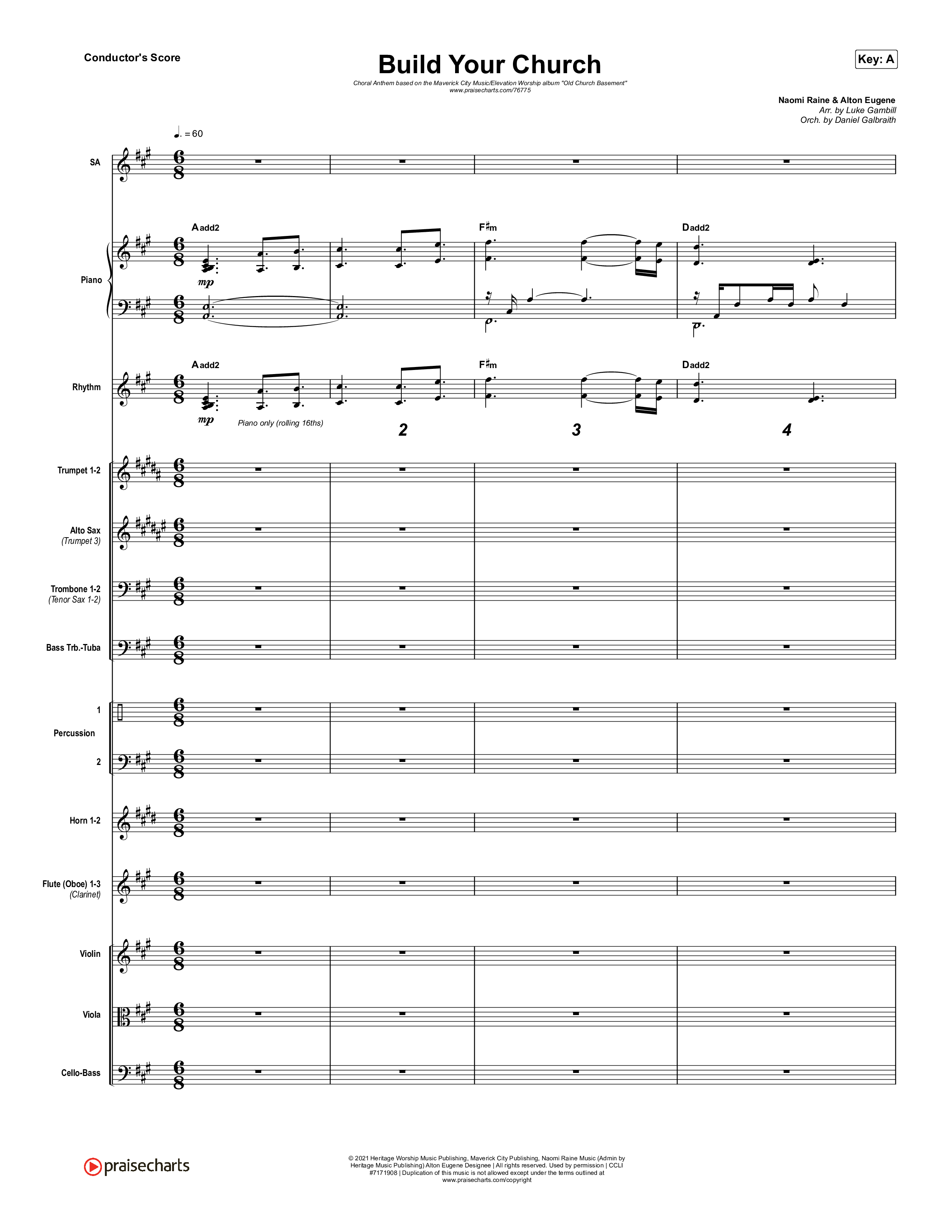 Build Your Church (Choral Anthem SATB) Conductor's Score (Maverick City Music / Elevation Worship / Arr. Luke Gambill)