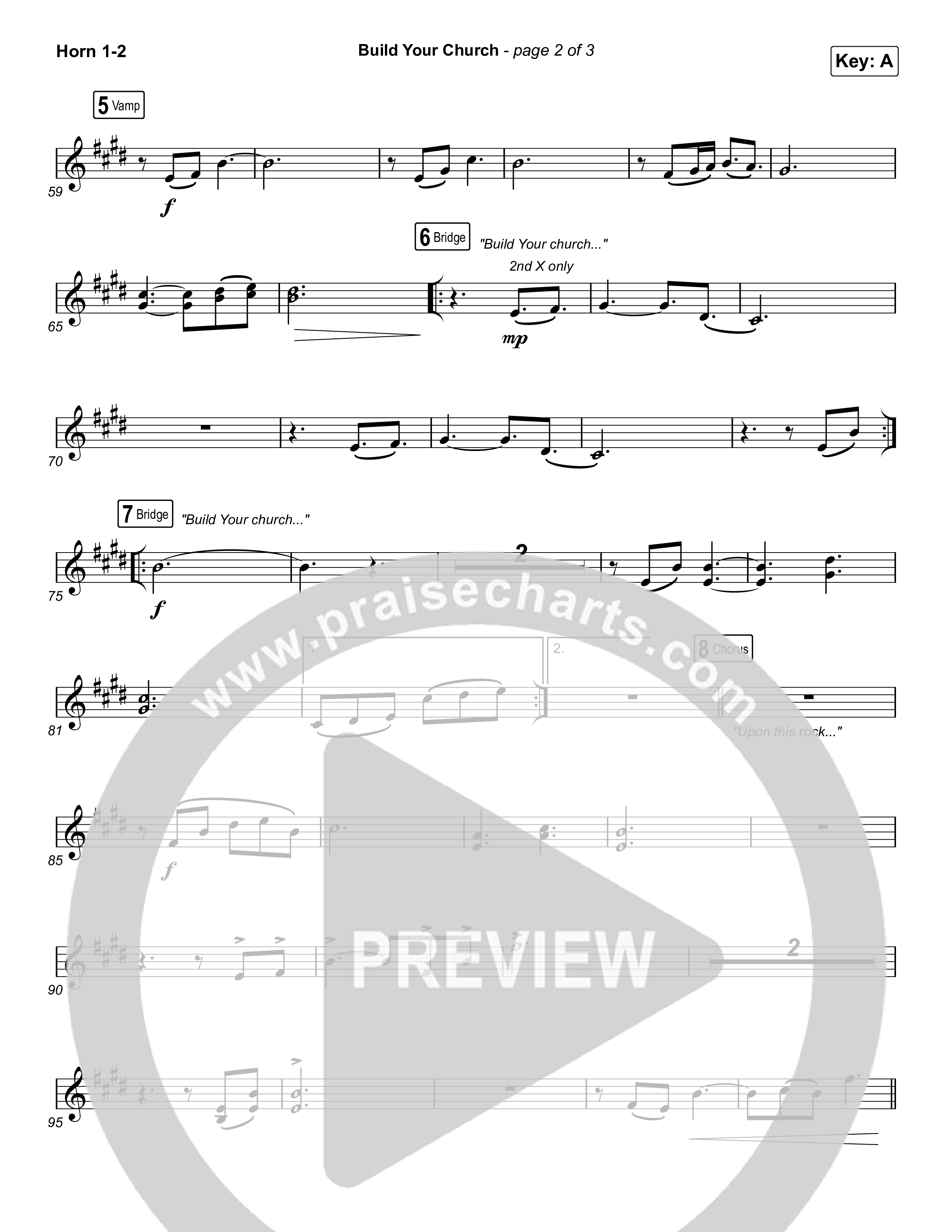 Build Your Church (Choral Anthem SATB) French Horn 1,2 (Maverick City Music / Elevation Worship / Arr. Luke Gambill)