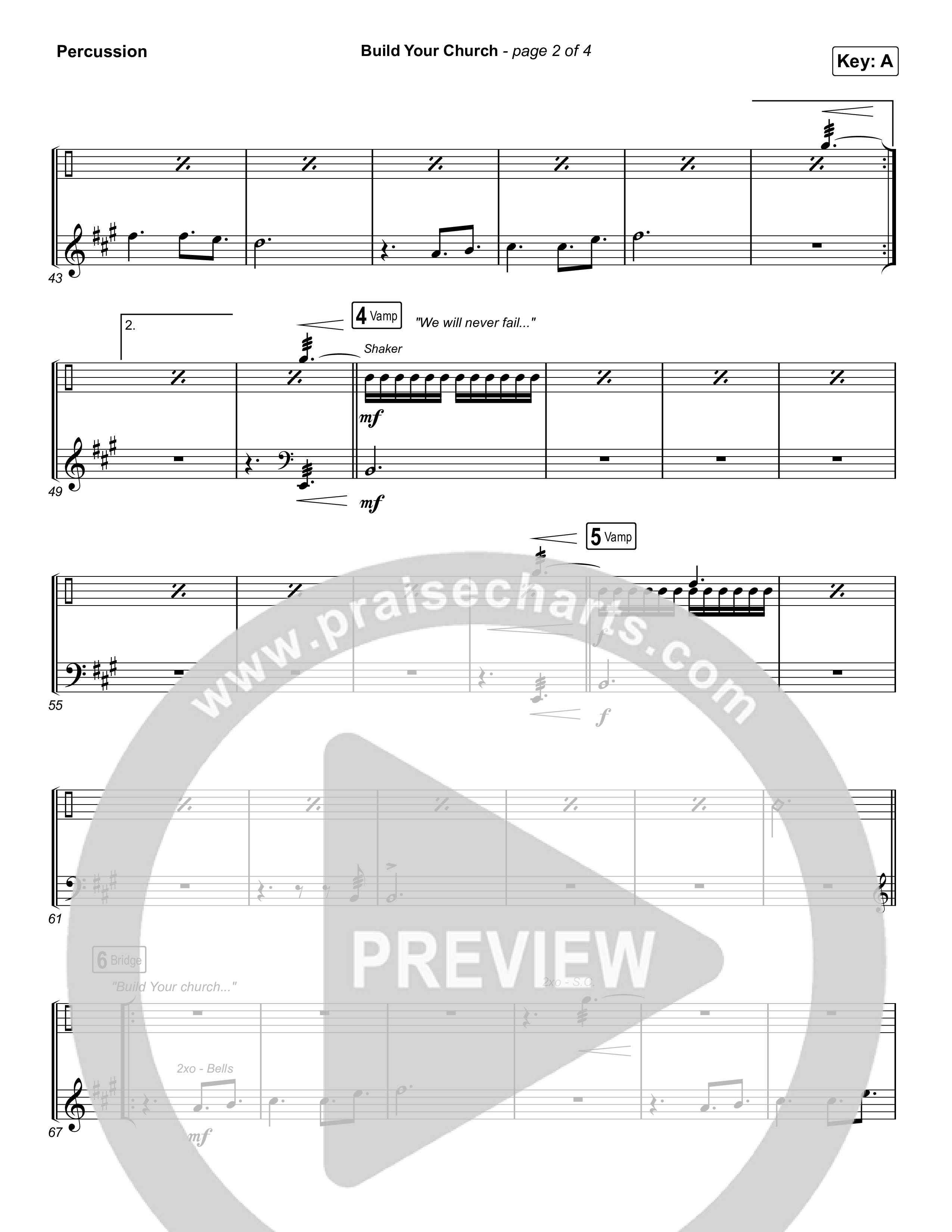 Build Your Church (Choral Anthem SATB) Percussion (Maverick City Music / Elevation Worship / Arr. Luke Gambill)