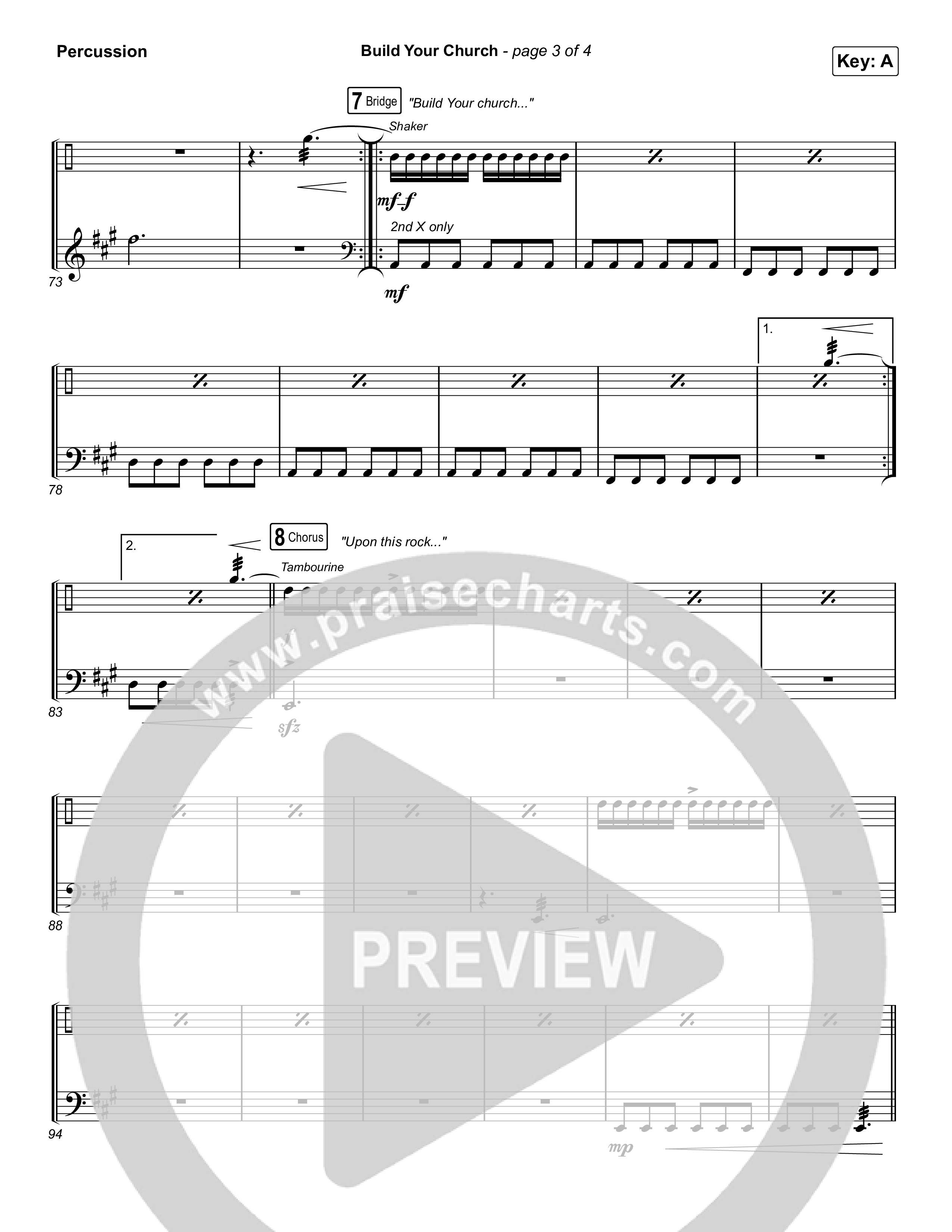 Build Your Church (Choral Anthem SATB) Percussion (Maverick City Music / Elevation Worship / Arr. Luke Gambill)