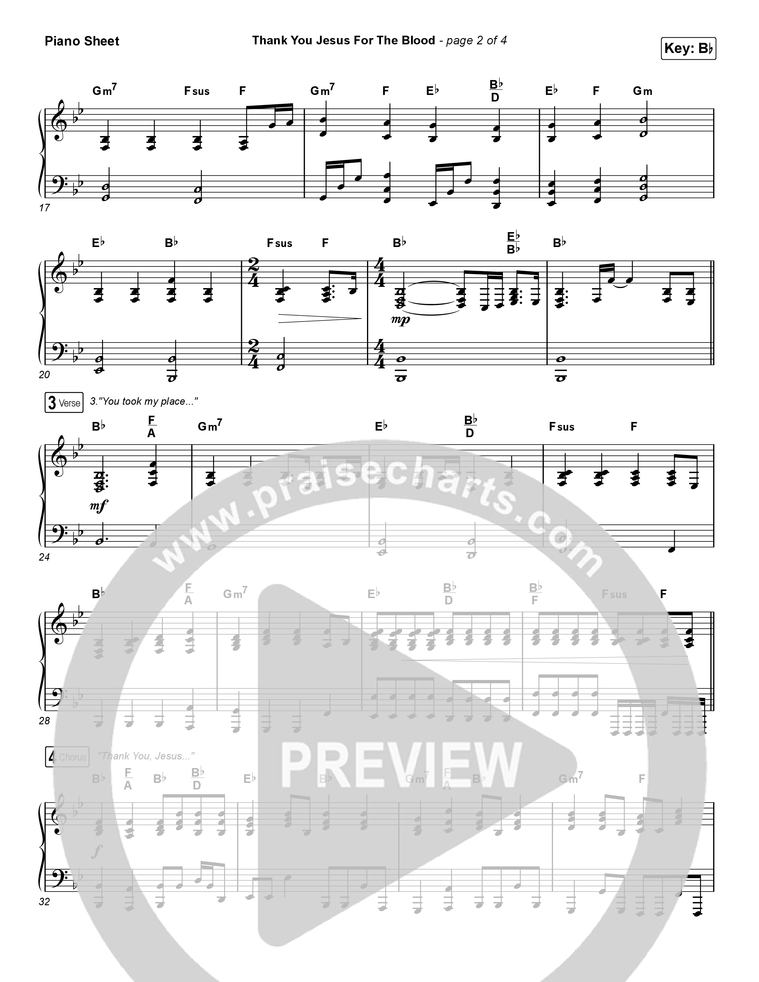Thank You Jesus For The Blood (Choral Anthem SATB) Piano Sheet (Charity Gayle / Arr. Luke Gambill)