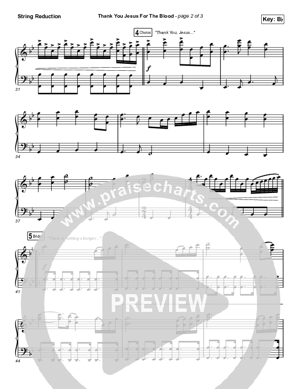 Thank You Jesus For The Blood (Choral Anthem SATB) String Reduction (Charity Gayle / Arr. Luke Gambill)