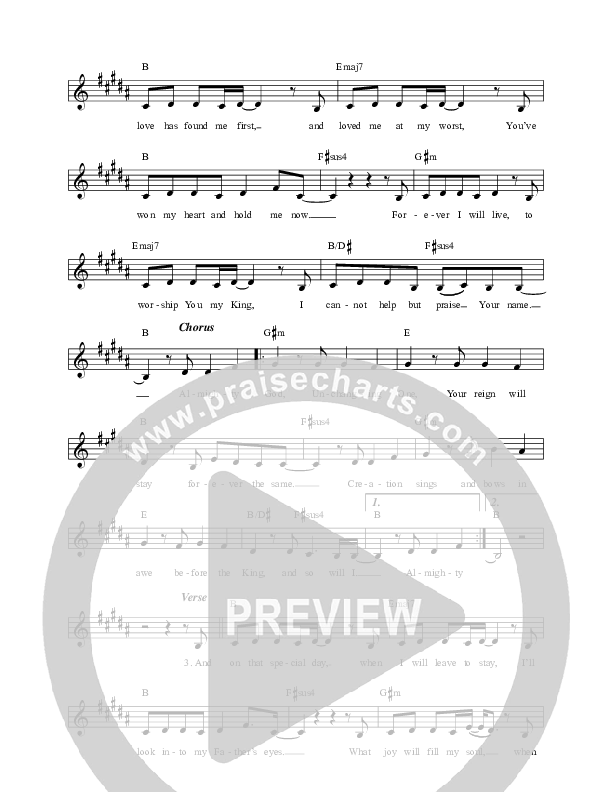 Creation Sings (Live) Lead Sheet (ICF Worship)