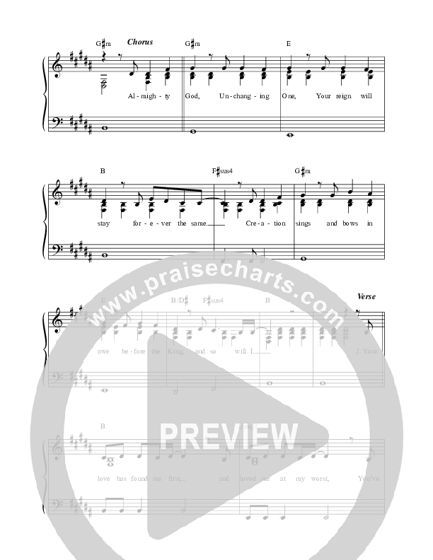 Creation Sings (Live) Lead Sheet (ICF Worship)