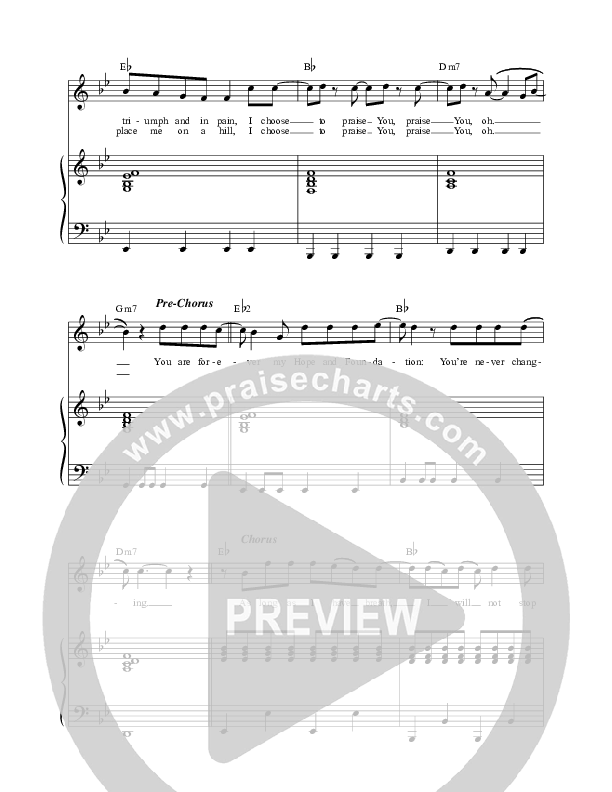 Choose To Praise (Live) Lead & Piano (ICF Worship)