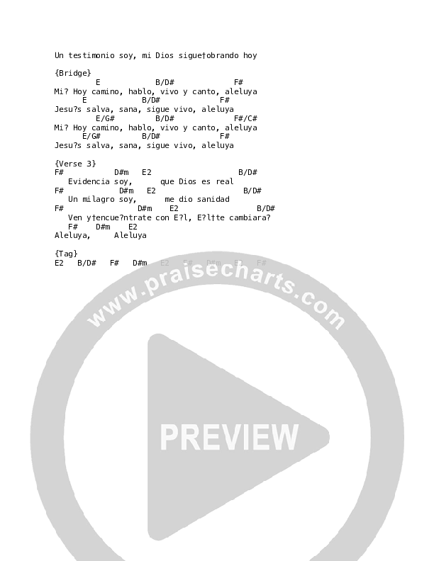 Un Testimonio Soy (Living Proof) Chords & Lyrics (Blest)