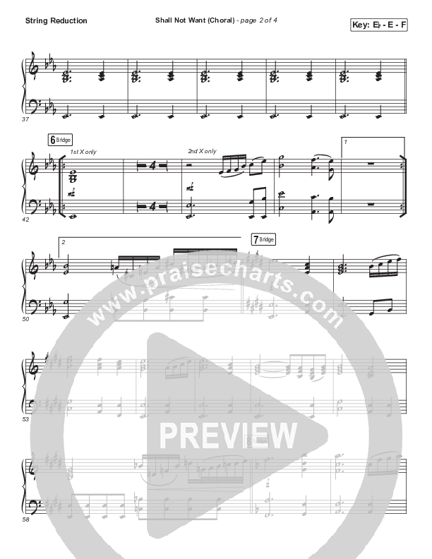 Shall Not Want (Choral Anthem SATB) String Pack (Maverick City Music / Elevation Worship / Arr. Luke Gambill)