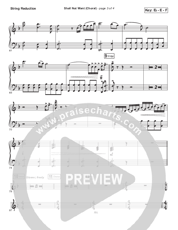 Shall Not Want (Choral Anthem SATB) String Pack (Maverick City Music / Elevation Worship / Arr. Luke Gambill)