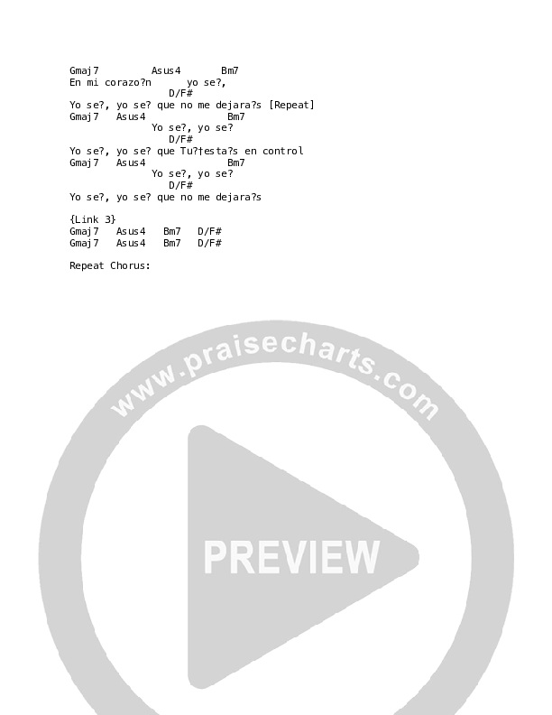 No Me Dejarás (Never Let Me Go) Chords & Lyrics (Blest)