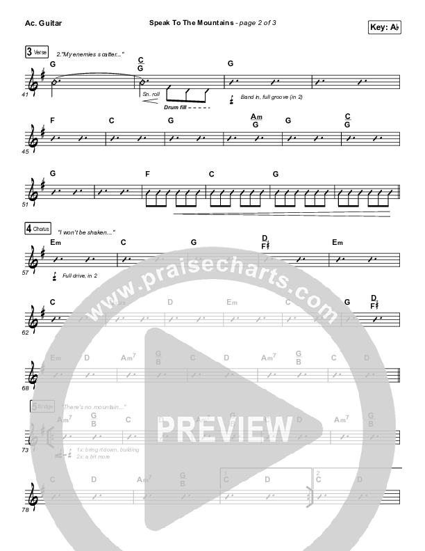 Speak To The Mountains Acoustic Guitar (Chris McClarney)