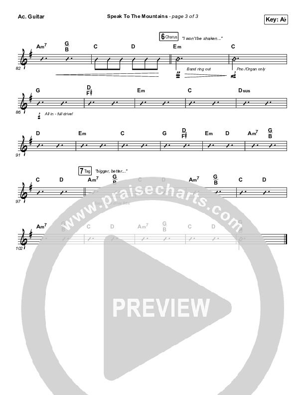 Speak To The Mountains Acoustic Guitar (Chris McClarney)