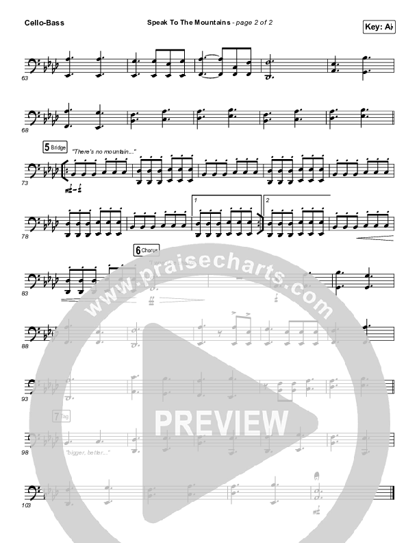 Speak To The Mountains Cello/Bass (Chris McClarney)