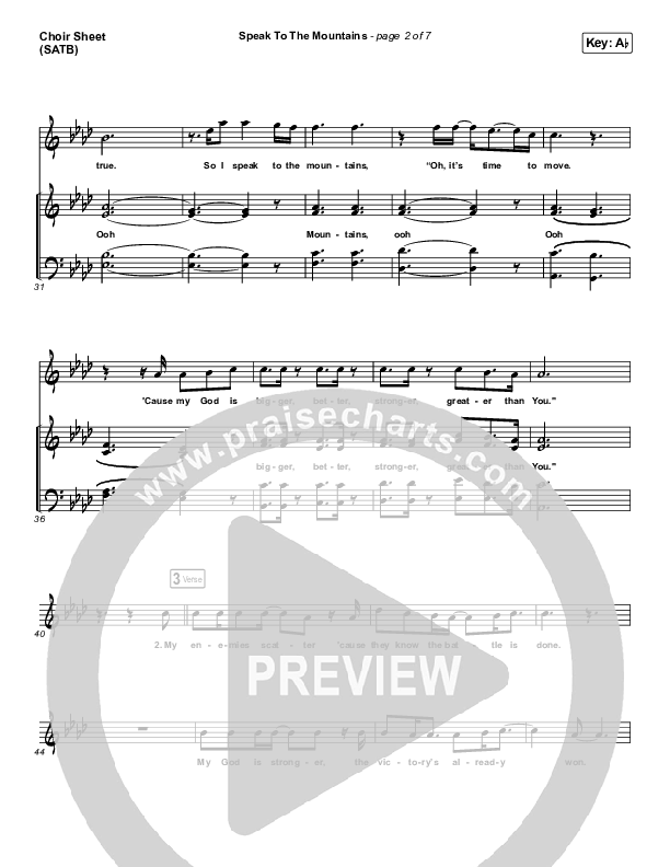 Speak To The Mountains Choir Sheet (SATB) (Chris McClarney)