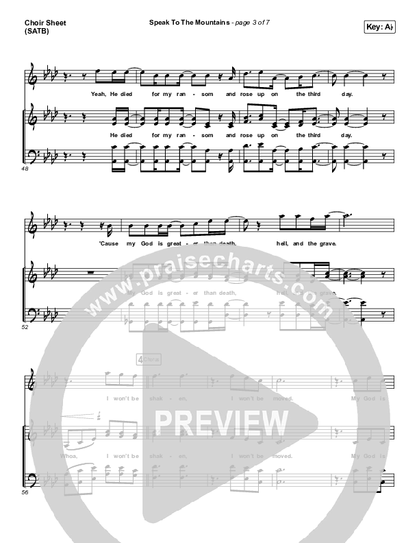 Speak To The Mountains Vocal Sheet (SATB) (Chris McClarney)