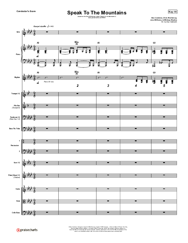 Speak To The Mountains Conductor's Score (Chris McClarney)