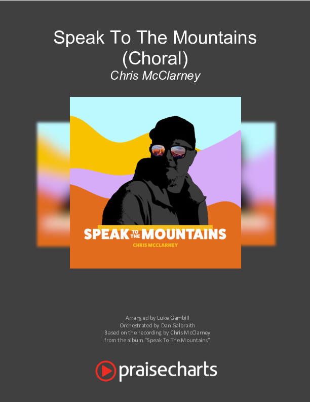 Speak To The Mountains Cover Sheet (Chris McClarney)