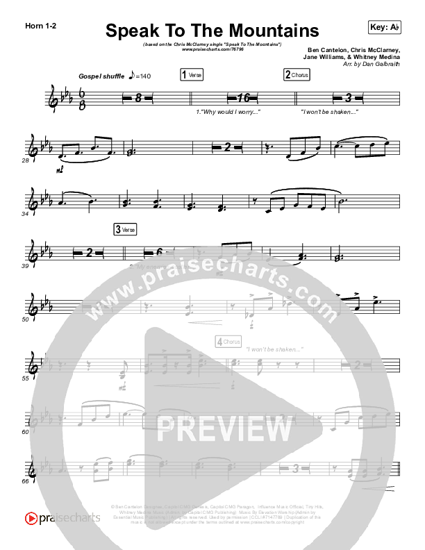Speak To The Mountains French Horn 1,2 (Chris McClarney)
