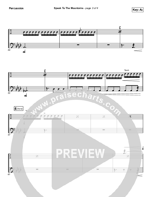 Speak To The Mountains Percussion (Chris McClarney)