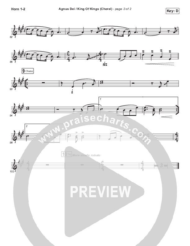 Agnus Dei / King Of Kings (Choral Anthem SATB) Brass Pack (Hillsong Worship / Arr. Luke Gambill)