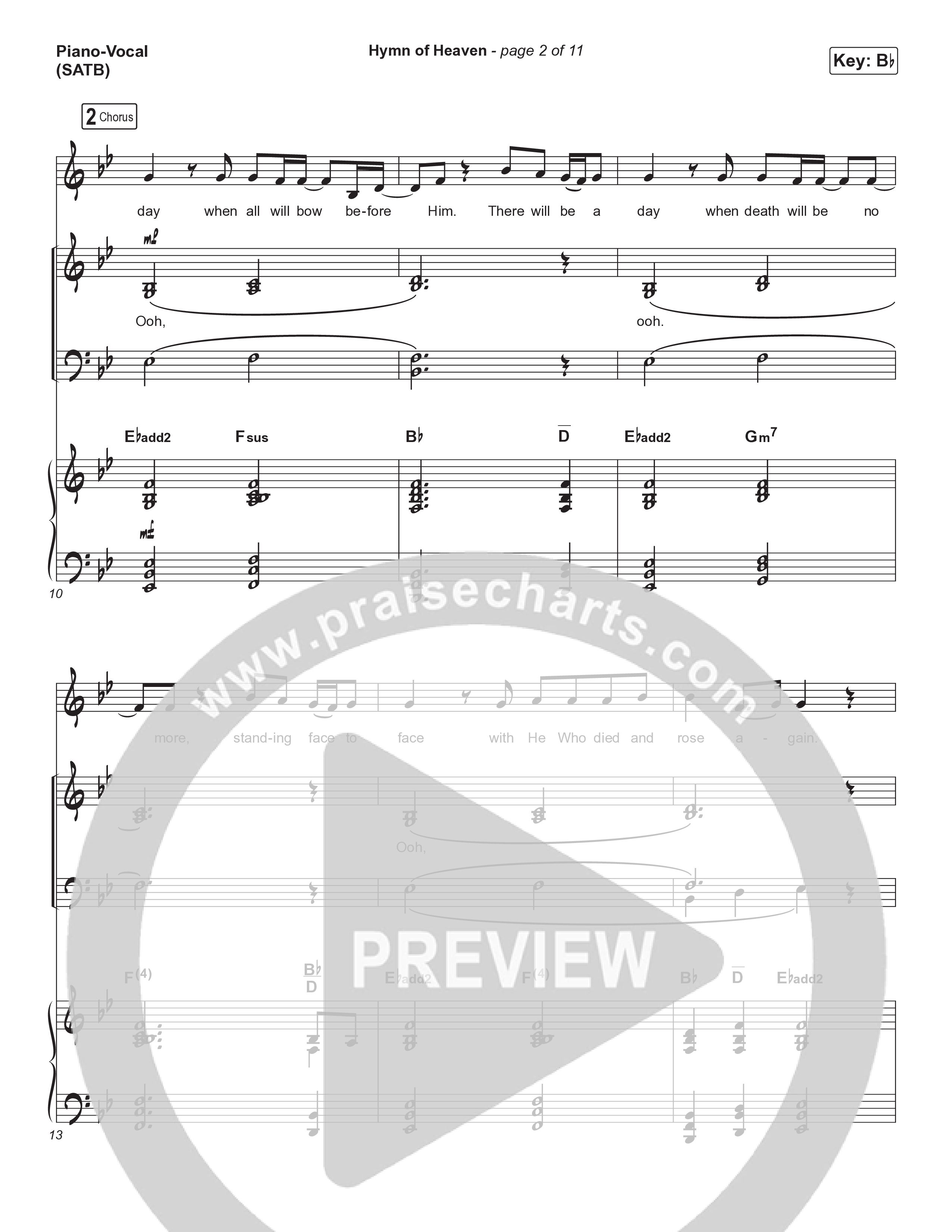 Hymn Of Heaven Piano/Vocal (SAT) (Phil Wickham)