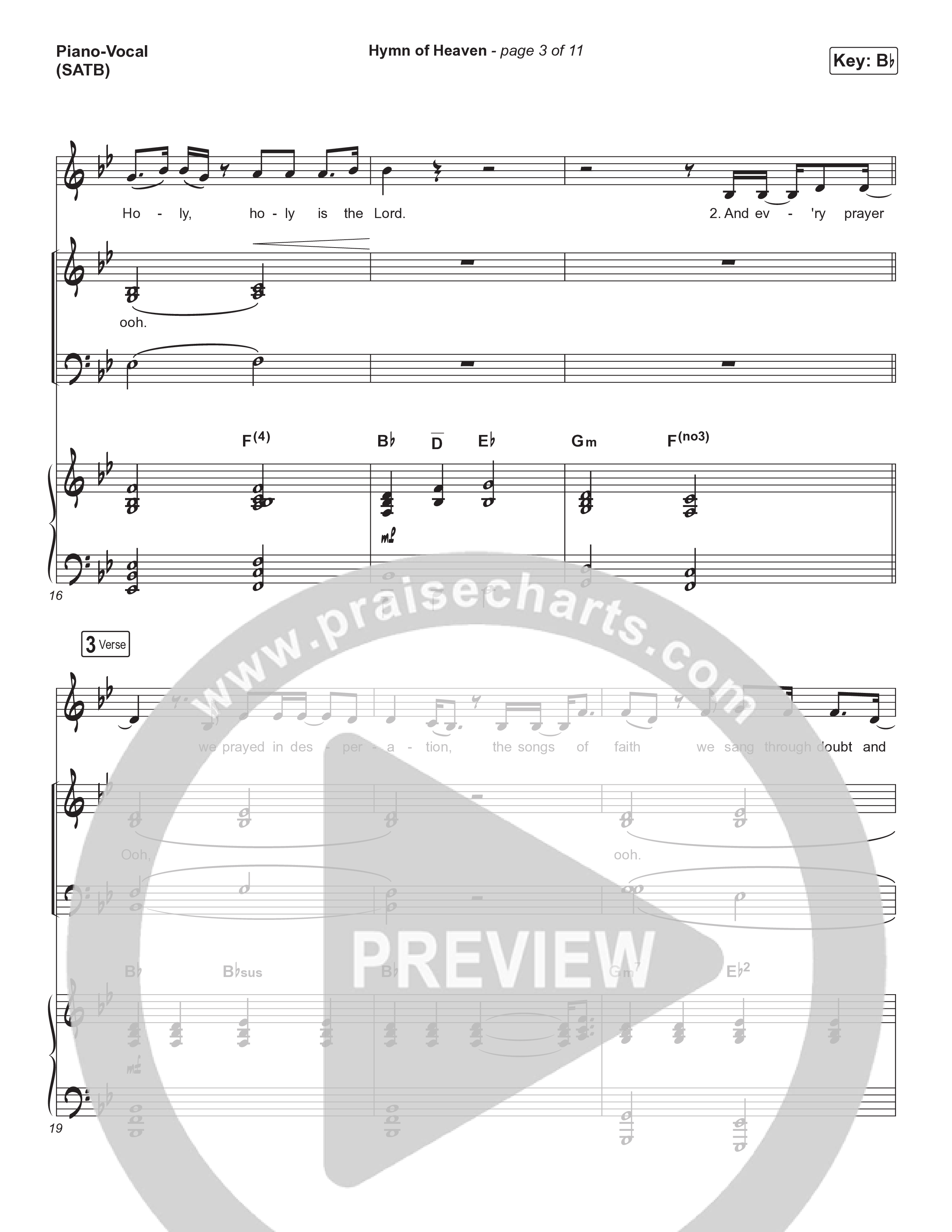 Hymn Of Heaven Piano/Vocal (SAT) (Phil Wickham)