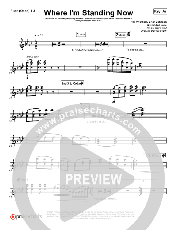 Where I'm Standing Now Wind Pack (Phil Wickham / Brandon Lake)