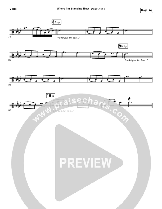 Where I'm Standing Now Viola (Phil Wickham / Brandon Lake)