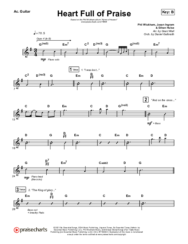 Heart Full Of Praise Acoustic Guitar (Phil Wickham)