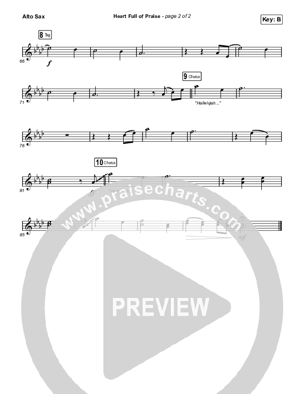 Heart Full Of Praise Sax Pack (Phil Wickham)