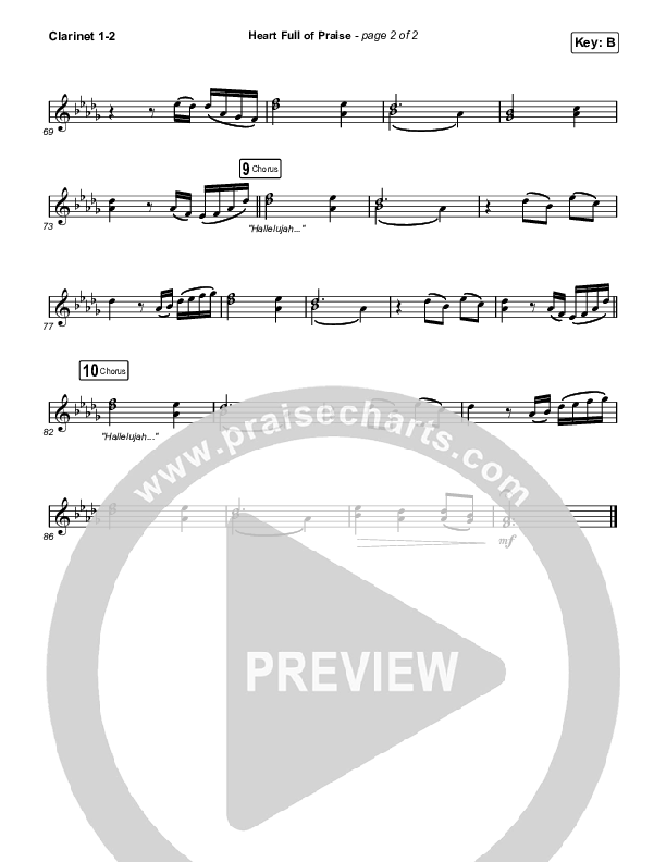 Heart Full Of Praise Clarinet 1/2 (Phil Wickham)