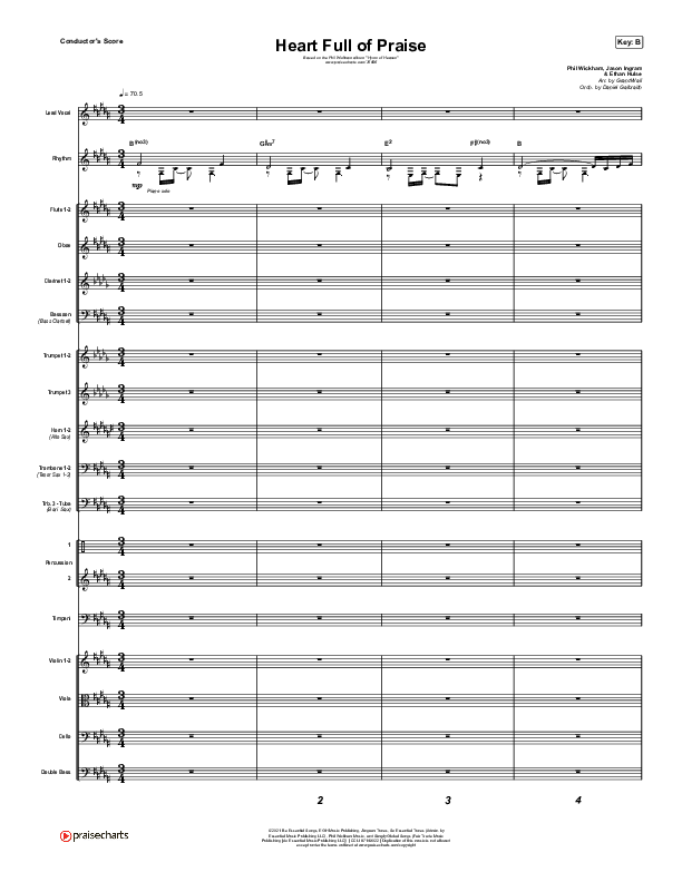 Heart Full Of Praise Conductor's Score (Phil Wickham)