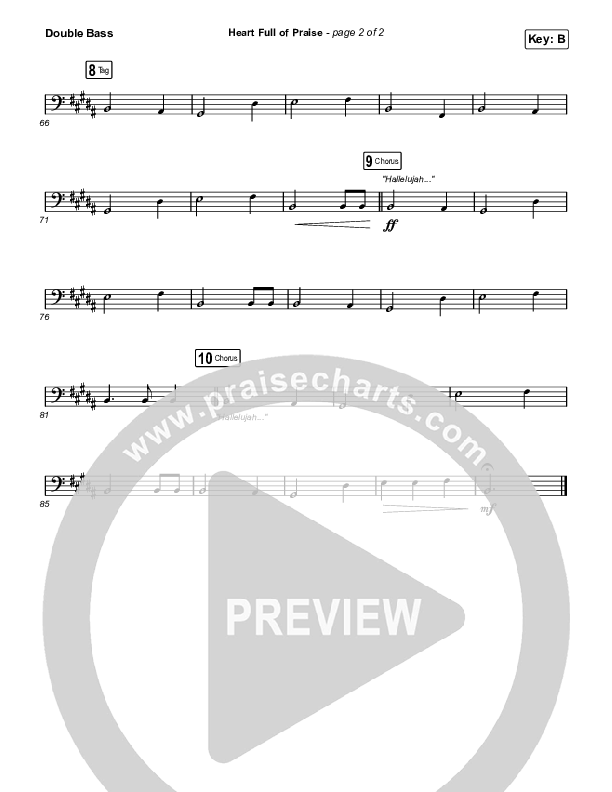 Heart Full Of Praise Double Bass (Phil Wickham)