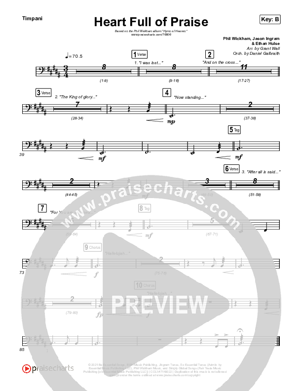 Heart Full Of Praise Timpani (Phil Wickham)