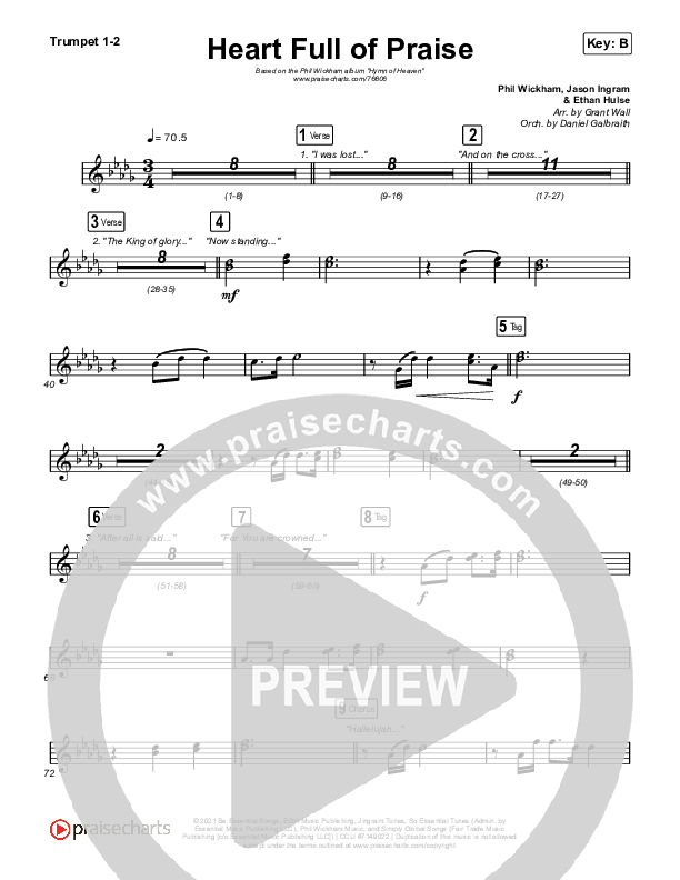 Heart Full Of Praise Trumpet 1,2 (Phil Wickham)