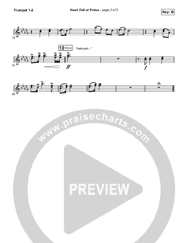 Heart Full Of Praise Trumpet 1,2 (Phil Wickham)