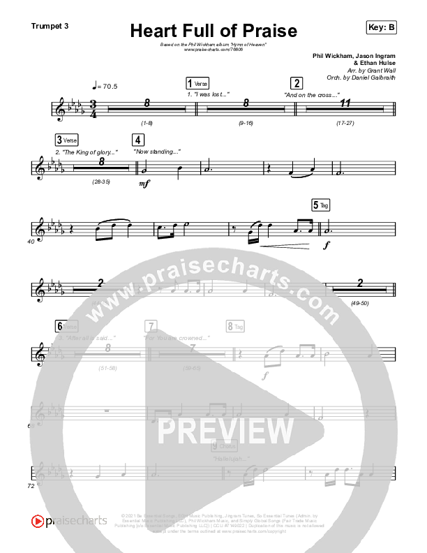 Heart Full Of Praise Trumpet 3 (Phil Wickham)