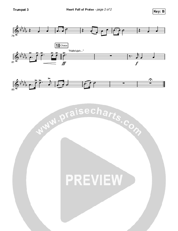 Heart Full Of Praise Trumpet 3 (Phil Wickham)
