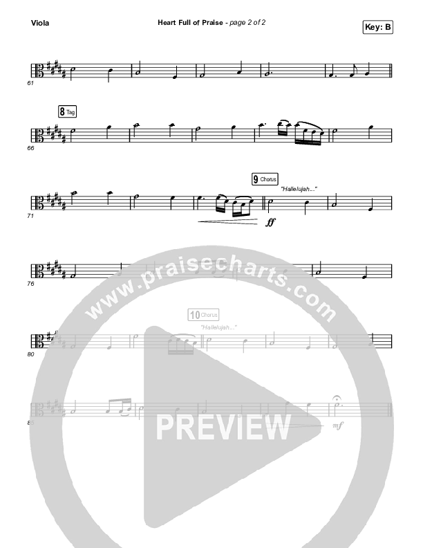 Heart Full Of Praise Viola (Phil Wickham)