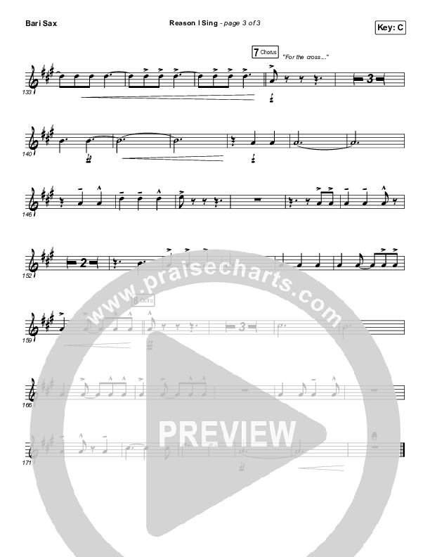 Reason I Sing Bari Sax (Phil Wickham)