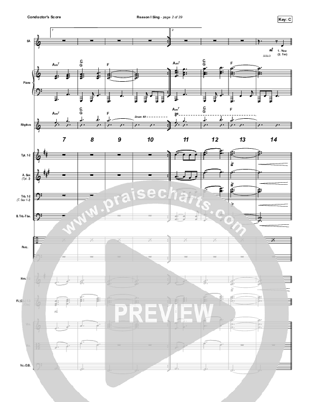 Reason I Sing Conductor's Score (Phil Wickham)